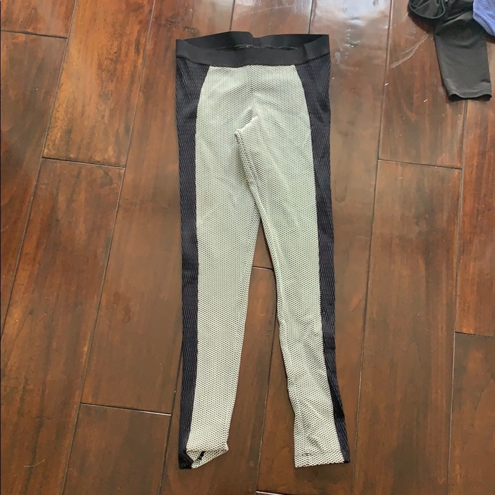 Blue life black and white leggings